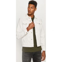Calvin Klein Jeans - Kurtka jeansowa. Białe płaszcze męskie Calvin Klein Jeans, s, bez wzorów, z elastanu, krótkie, bez kaptura. Za 599,90 zł.