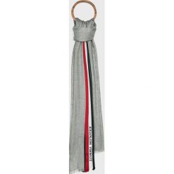 Tommy Hilfiger - Szal. Niebieskie szaliki męskie marki TOMMY HILFIGER, z wełny. Za 229,90 zł.