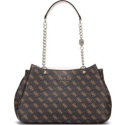Guess Lorenna Torebka Brązowy. Pomarańczowe torebki klasyczne damskie Guess, z aplikacjami, z materiału, bez dodatków. Za 636,95 zł.