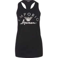 Emporio Armani Podkoszulek Czarny. Czarne podkoszulki damskie Emporio Armani, l, z nadrukiem, z bawełny, bez kołnierzyka. Za 240,95 zł.