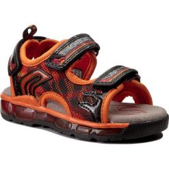 Sandały GEOX - J S.Android B.A J720QA 014CE C0569 Orange/Black. Brązowe sandały chłopięce Geox, z materiału. W wyprzedaży za 209,00 zł.