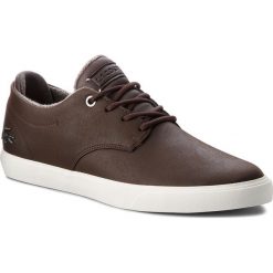 Sneakersy LACOSTE - Esparre 318 1 Cam 7-36CAM00162E2 Dk Brw/Brw. Pomarańczowe sneakersy męskie Lacoste, na co dzień, bez wzorów, ze skóry, klasyczne, bez zapięcia. W wyprzedaży za 299,00 zł.