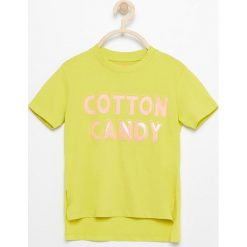T-shirty damskie: T-shirt z cekinami – Zielony