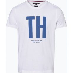 Tommy Hilfiger - T-shirt męski, biały. Białe t-shirty męskie TOMMY HILFIGER, m, z nadrukiem, klasyczne, z klasycznym kołnierzykiem. Za 179,95 zł.