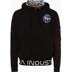 Alpha Industries - Męska bluza nierozpinana, czarny. Czarne bluzy męskie Alpha Industries, m, bez wzorów, eleganckie, bez kołnierzyka, bez rękawów, bez kaptura. Za 349,95 zł.