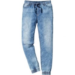 Jeansy męskie: Dżinsy bez zamka w talii Slim Fit Straight bonprix niebieski