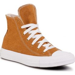Trampki CONVERSE - Ctas Hi 166740C Wheat/Natural/White. Pomarańczowe półbuty męskie Converse, bez wzorów, z gumy, bez zapięcia. W wyprzedaży za 209,00 zł.