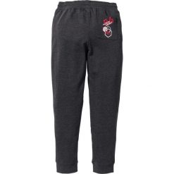 Spodnie dresowe bonprix antracytowy melanż. Szare spodnie męskie bonprix, s, z nadrukiem, z dresówki. Za 99,99 zł.