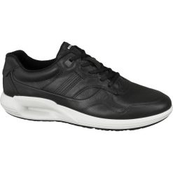 Ecco CS16 44000402001. Czarne buty sportowe męskie ecco, ze skóry, bez zapięcia. W wyprzedaży za 429,99 zł.