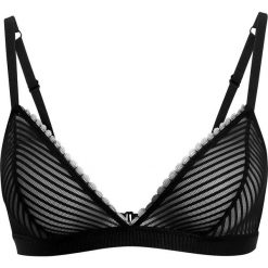 Biustonosze: Les Girls Les Boys TRIANGLE BRA Biustonosz z trójkątną miseczką black