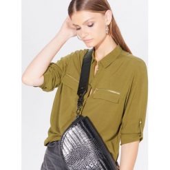 Koszula z wiskozy - Khaki. Brązowe koszule damskie Mohito, bez wzorów, z wiskozy, bez kołnierzyka, bez rękawów. W wyprzedaży za 59,99 zł.