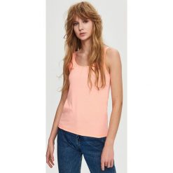 Topy damskie: Top basic - Pomarańczo