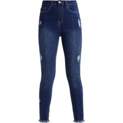 Rurki damskie: Missguided BLUE SINNER RIPPED Jeansy Slim Fit navy