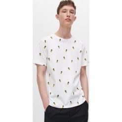 T-shirt z mikroprintem - Granatowy. Niebieskie t-shirty męskie Reserved, s, bez wzorów, bez kołnierzyka. Za 39,99 zł.