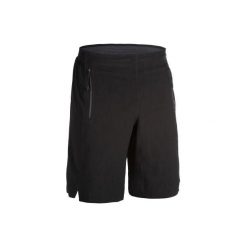 Spodenki fitness kardio FST 900 męskie. Czarne spodenki sportowe męskie DOMYOS, xl, bez wzorów, z elastanu, na fitness i siłownię. Za 99,99 zł.