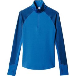 Bluzy damskie: Adidas Bluza termoaktywna Techfit Coldweather 1/2 Zip Niebieska, Rozmiar L (S94432*L)
