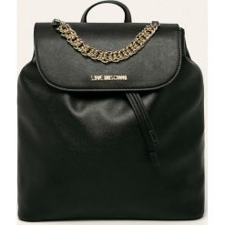 Love Moschino - Plecak. Czarne plecaki damskie Love Moschino, w paski, ze skóry ekologicznej. W wyprzedaży za 599,90 zł.