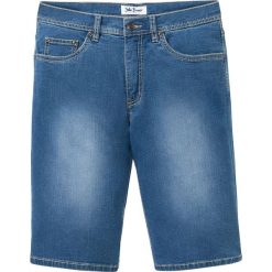Miękkie bermudy dżinsowe ze stretchem Regular Fit bonprix niebieski "bleached”. Niebieskie jeansy męskie bonprix, m, bez wzorów, z jeansu. Za 99,99 zł.