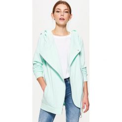 Bluzy damskie: Bluza z asymetrycznym zamkiem – Zielony