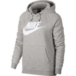 BLUZA W NSW RALLY HOODIE HBR. Szare bluzy damskie Nike, bez wzorów, z bawełny, bez rękawów, bez kaptura. Za 191,99 zł.
