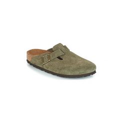 Chodaki Birkenstock BOSTON SFB. Zielone klapki damskie Birkenstock, bez wzorów, bez obcasa. Za 344,30 zł.