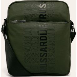 Trussardi Jeans - Torba. Czarne torby męskie skórzane Trussardi Jeans, w paski, z poliesteru, na ramię, małe. Za 429,90 zł.