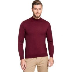 Sweter OTTAVIO SWAR000175. Czerwone swetry męskie marki Giacomo Conti, m, bez wzorów, z wełny, biznesowe, z golfem, bez kaptura. Za 229,00 zł.