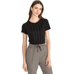 Guess Koszulka Czarny. Czarne koszulki damskie Guess, s, z nadrukiem, z wełny. Za 218,95 zł.