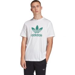 Adidas Originals Trefoil Koszulka Biały. Białe podkoszulki męskie adidas Originals, s, z nadrukiem, z bawełny, z krótkim rękawem. Za 137,95 zł.