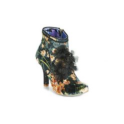 Botki Irregular Choice QUEEN VELVET. Czarne botki damskie Irregular Choice, bez obcasa, bez zapięcia. W wyprzedaży za 461,30 zł.
