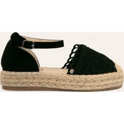 Answear - Espadryle Guapissima. Czarne espadryle damskie ANSWEAR, bez wzorów, z gumy, bez obcasa, na obcasie. W wyprzedaży za 79,90 zł.