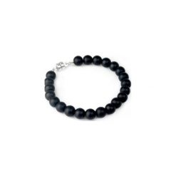 Bransoletka Onyks magnes srebro. Czarne bransoletki męskie Brazi druse jewelry, z onyksem, srebrne. Za 155,00 zł.