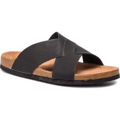 Klapki BIG STAR - DD174603 Black. Czarne klapki męskie BIG STAR, ze skóry ekologicznej, bez zapięcia. W wyprzedaży za 79,00 zł.