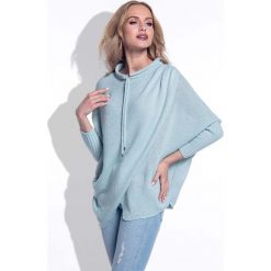 Pistacjowy Sweter z Troczkami przy Dekolcie. Zielone piżamy damskie marki Molly.pl, s, bez wzorów, z wełny, bez rękawów, bez kaptura. Za 109,90 zł.
