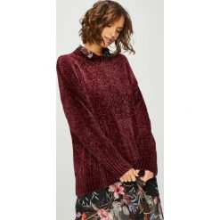 Answear - Sweter. Brązowe swetry klasyczne damskie ANSWEAR, l, z dzianiny, z okrągłym kołnierzem. W wyprzedaży za 79,90 zł.