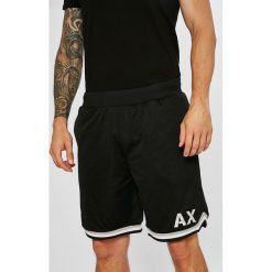 Armani Exchange - Szorty. Czarne spodenki i szorty męskie marki Armani Exchange, m, z elastanu, sportowe. W wyprzedaży za 299,90 zł.