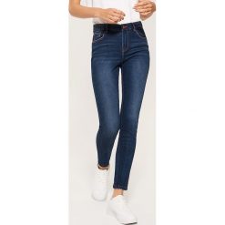 Jeansy skinny - Granatowy. Niebieskie boyfriendy damskie House, z jeansu. Za 99,99 zł.