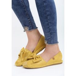 Żółte Espadryle Little Talks. Żółte espadryle damskie Born2be, bez wzorów, z materiału, bez obcasa, na obcasie. Za 79,99 zł.