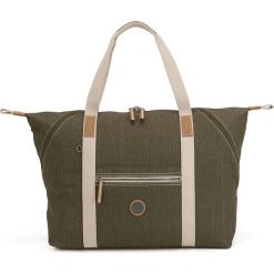 Torebka "Art M" w kolorze khaki - 58 x 32 x 20 cm. Brązowe torebki klasyczne damskie Kipling, w paski, z poliesteru, na ramię, bez dodatków. W wyprzedaży za 239,95 zł.