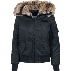 Kurtki damskie: Urban Classics Ladies Imitation Fur Bomber Jacket Kurtka damska czarny