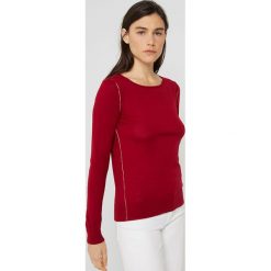 Sweter w kolorze czerwonym. Czerwone swetry damskie Rodier, bez wzorów, z wełny, klasyczne, bez rękawów, bez kaptura. W wyprzedaży za 152,95 zł.