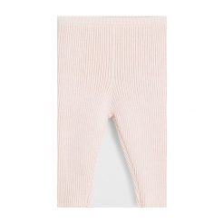 Mango Kids - Legginsy dziecięce Mac 62-74 cm. Różowe spodnie dziewczęce Mango Kids, bez wzorów, z bawełny. Za 59,90 zł.