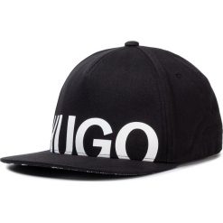 Czapka z daszkiem HUGO - Men-X 541-2 50418964 001. Czarne czapki męskie HUGO, bez wzorów, z bawełny. W wyprzedaży za 149,00 zł.
