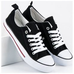 MCKEY klasyczne trampki damskie. Czarne tenisówki damskie Mckey. Za 49,90 zł.