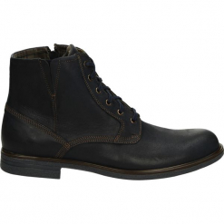 Botki męskie - 11M0803 PE BL. Czarne botki męskie Venezia, ze skóry. Za 249,00 zł.