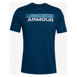 Under Armour Blurry Logo Wordmark Koszulka Niebieski. Niebieskie podkoszulki męskie Under Armour, s, z nadrukiem, z bawełny, z krótkim rękawem. Za 119,95 zł.