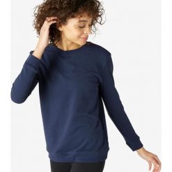 Bluza 100 Gym & Pilates damska. Niebieskie bluzy damskie NYAMBA, xs, bez wzorów, z elastanu, bez rękawów, bez kaptura, na jogę i pilates. Za 44,99 zł.