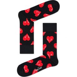 Happy Socks - Skarpety Smiley Heart. Czarne skarpetki męskie marki Happy Socks, z elastanu. Za 39,90 zł.