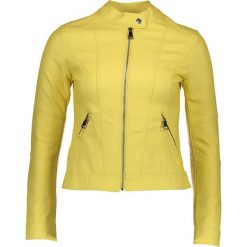 Kurtka w kolorze żółtym. Żółte kurtki damskie marki Cashmere & Jackets, s, bez wzorów, ze skóry, bez kaptura. W wyprzedaży za 156,95 zł.