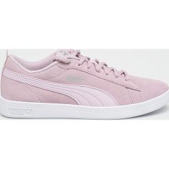 Puma - Buty Smash Wns V2 Sd. Czarne buty sportowe damskie Puma, bez wzorów, ze skóry, sportowe. W wyprzedaży za 189,90 zł.